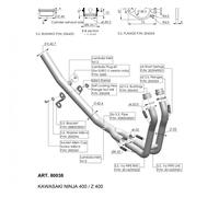 Kit de colectores LeoVince No homologado EURO 5 KAWASAKI NINJA 400 2022 2023