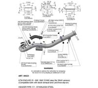 KIT DE COLECTORES LEOVINCE PARA KTM 690 SMC R 21-24