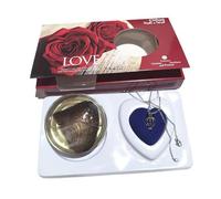 Kit de collar de perlas de deseo - Kit de fabricación de collares DIY, collar con camafeo de perla cultivada en ostra, regalo del Día de San Valentín para su esposa, novia, madre (plateado-rojo)