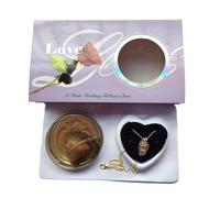 Kit de collar de perlas de deseo - Kit de fabricación de collares DIY, collar con camafeo de perlas cultivadas en ostra, regalo del Día de San Valentín para su esposa, novia, madre (Oro-Morado)