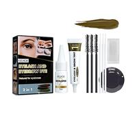 Kit de color para cejas y pestañas, 2 en 1 maquillaje semipermanente para cejas y pestañas D-Y-E en casa, no se desvanece, no suda y no se mancha (Light Brown)