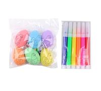 Kit de coloración de huevos de Pascua, 6 x 4 x 4 cm, kit de pintura de espuma para artes y manualidades, 6 actividades de pintura de huevos, caza de huevos de Pascua, rellenos de cesta de Pascua