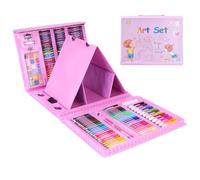 Kit De Colorear Infantil | 208 Piezas Herramientas De Pintura Portátiles - Juego de Colorear para Niños,Para Viaje Hogar Coche Escritorio Estudio Exterior Escuela Preescolar Mural Fiesta Cumpleaños