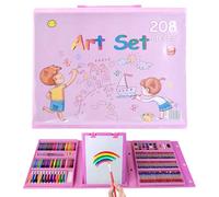 Kit De Colorear Infantil 208 Piezas Suministros De Pintura Portátiles