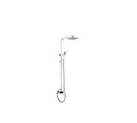 Kit de columna para ducha monomando con estructura cuadrada en acabado cromado Mundo de Valaz - 20 cm