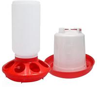 Kit de comedero y bebedero para pollitos de 1 litro, para pollos, pollos y pájaros, codornices y palomas