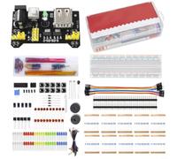 Kit de componentes electrónicos con 830 placas sin soldadura, resistencias, LED, potenciómetro y cable, para Arduino R3, kit de aprendizaje completo para principiantes y aficionados al desarrollo de