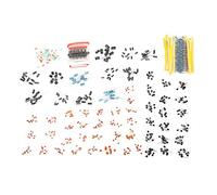 Kit de componentes electrónicos de 1400 piezas: resistencia de película metálica, condensador cerámico, condensador electrolítico, transistor, LED, surtido de diodos para