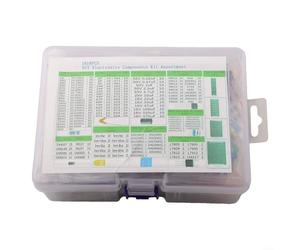 Kit de componentes electrónicos de 1818 piezas, condensadores monolíticos, resistencias, diodos LED y placa PCB para proyectos de bricolaje