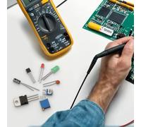 Kit de componentes electrónicos de 1818 piezas para proyectos electrónicos DIY - Incluye condensadores monolíticos, resistencias, LED de 3 mm/5 mm, placa PCB, potenciómetro