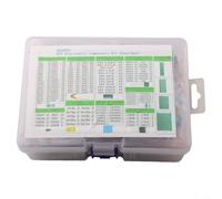 Kit de componentes electrónicos de 1818 piezas que incluye resistencias, condensadores, diodos LED, transistores, potenciómetros y placa PCB para ingenieros aficionados