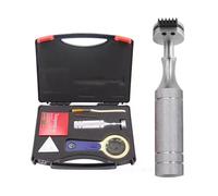 Kit de comprobador de adherencia con cuchillas, lupa y cinta para evaluación de revestimiento de pintura, incluye mango de corte y herramienta de rejilla para evaluación de superficies en metal y