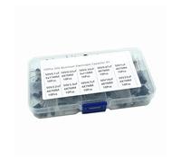 Kit de condensador electrolítico for, 100 piezas, 10 valores, 50V, 0,1 uF-22uF, 0,1 UF, 0,22 UF, 0,33 UF, 0,47 UF, 1UF, 2,2 UF, 3,3.UF, 4,7UF(100Pcs in box)
