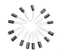 Kit de condensador electrolítico radial de 500 piezas, 24 valores 0 1uF 1000uF 10V 50V adecuado para diseño y mantenimiento electrónico