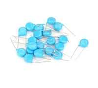 Kit de condensadores cerámicos de alto voltaje 20 kV 1 nF |20 condensadores de disco azules 102 para electrónica/instrumentos/bricolaje |Tolerancia de ±10%, -25 °C a 125 °C
