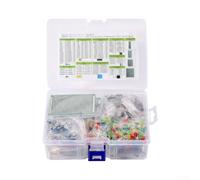 Kit de condensadores de película metálica resistencias 1818 piezas DIY | Película metálica 1% de tolerancia, valores estables, duradero, adecuado para circuitos precisos, tabla de panorama