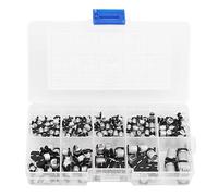 Kit de condensadores electrolíticos de 165 piezas, juego de condensadores de 0,47 uf 50 V - 470 uf 16 V