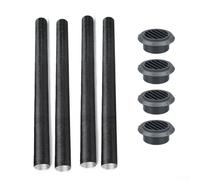 Kit de conductos de calentador de aire diésel de 42 mm, montaje de 16 piezas con 4 tubos de conducto flexibles, 4 hongos y 8 abrazaderas de manguera de acero inoxidable para uso automotriz