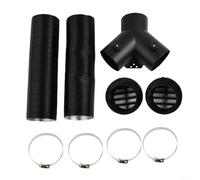 Kit de conductos de calentador diésel de 75 mm con pieza en Y, rejillas de ventilación de aire caliente y abrazaderas para Eberspacher, 2 tubos flexibles para sistemas de calefacción RV Camper