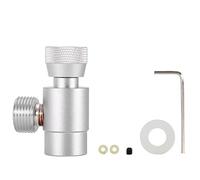 Kit de Conector de Botella de Adaptador de Recarga de Cilindro de Tanque de llenado de CO2 para Soda(W21.8-14-Plata)