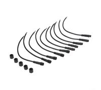 Kit de conector de cable LED de 5 pares de 22 AWG compatible con IP65 para integración de fuente de alimentación de 2 pines y 3 pines CC 12 V (negro-2 pines)