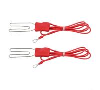 Kit de conector de cinta eléctrica para valla con clip de tierra de cocodrilo, alambre de acero inoxidable de 1 metro para uso agrícola, fácil instalación para aves de corral y ganado