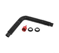 Kit de conector de cubo de agua de lluvia ajustable de 6 a 31 pulgadas, conjunto de tubo de desbordamiento de plástico con sellos y sierra perforadora para conectar barriles de agua de jardín