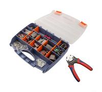 Kit de conector eléctrico de 338 piezas con herramienta de crimpado de trinquete para una terminación precisa de cables en entornos automotrices e industriales pesados