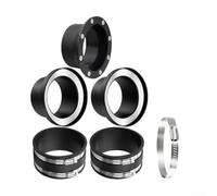 Kit de conector magnético de manguera de recogida de polvo de 4 pulgadas para herramientas de eliminación de aserrín, acoplador de goma absorbente de vibraciones con cierre negro (6 piezas)