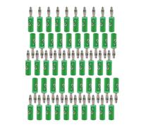 Kit de conector prueba poste encuadernación, Banana 4mm, adaptador montaje Panel tuerca DIY, conexión electrónica segura duradera, 50 Uds ESSEIEIE(Green Male)