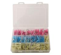 Kit de conectores de alambre termorretráctiles, surtido de conectores de crimpado para AWG 22 16, 16 14, 12 10 con aislamiento de doble pared para aplicaciones marinas y automotrices (caja combinada