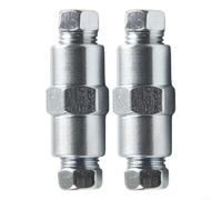 Kit de conectores de cable de freno M10 x 1 mm para tubos de 3/16 pulgadas, 2 piezas conectores hembra con 4 tuercas macho, juego de 6 piezas de metal para reparación de mangueras de freno