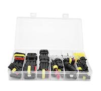 Kit de conectores de cable impermeables, conjunto surtido de terminales eléctricos automotrices macho y hembra con juntas de silicona, 192 conectores crimpables para automóviles,