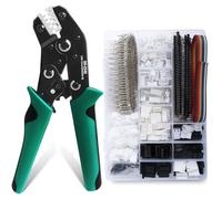 Kit de Conectores de Herramientas de Crimpado 1681 Piezas Kit de Conectores de 2,54 mm y Crimpadora 0,08-1mm² 22 Tipos Terminales Blancos XH y Negros 1/2/3/4/5/6 Pin