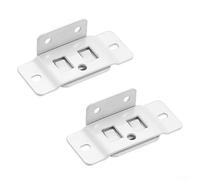 Kit de conectores de muebles de hierro de 2 piezas con diseño de cierre fijo y geometría de 90 grados en forma de L para panel laminado en sistemas de sofá seccional (blanco)
