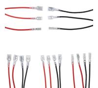 Kit de conectores de pala hembra, 30 unidades, terminales de alambre de cobre estañado con aislamiento de nailon, conectores de 2,8 mm, 4,8 mm, 6,3 mm para altavoz de audio de coche y automoción