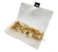 Kit de conectores de terminales dorados, juego de 320 piezas con terminales de alambre aislados de horquilla y pala para proyectos de cableado eléctrico