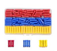 Kit de conectores de tubo termorretráctil, 200 unidades, bloques de terminales de alambre BV1.25/BV2/BV5 Conectores eléctricos de crimpado de cobre de aluminio (B)