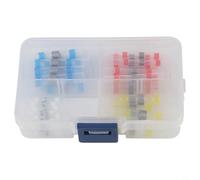 Kit de conectores de tubo termorretráctil, 50-800 unidades, resistentes al agua, con anillo de estaño para coche, para motocicleta, instalación eléctrica, azul, amarillo, blanco, negro (50 unidades)
