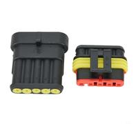 Kit de conectores impermeables de 1 6 pines para aplicaciones automotrices, tipo de crimpado, protección IP67, diseño Superseal (3 pines)