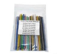 Kit de conectores macho de una sola fila de 30 pines de 40 pines con pines de cobre para cabezales de pin PCB, espaciado de 2 54 mm, adecuado para desarrollo y reparación electrónica