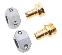 Kit de conectores macho hembra de 3/10.2 cm y 5/20.3 cm para lavado de coches, riego de flores, jardín, junta de tubería de agua