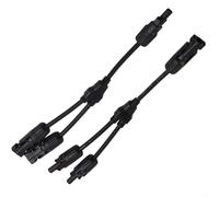 Kit de conectores solares para sistema fotovoltaico, 1 par de adaptadores macho y hembra de rama Y (1 a 2)
