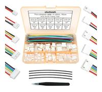 Kit de conectores XH de 2,54 mm - JST XH compatible con conectores macho hembra de 2,5 mm y cables de silicona preengarzados de 22 AWG, carcasa de 2, 3, 4, 5, 6 pines