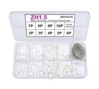 Kit de conectores y terminales de crimpado ZH de 1,5 mm compatible con conector JST ZH de 1,5 mm, carcasa de 2/3/4/5/6/7/8/9/10 pines