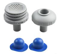 Kit de conexión de entrada y salida de piscina compatible con piscinas Intex sobre el suelo, manguera de 32 mm y piezas de repuesto de ajuste de 1.25 pulgadas con rejillas de colador y boquillas de