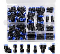 Kit de conexión rápida de 8 mm para manguera de aire (8 mm, conector recto/ángulo/T, divisor y conector reductor de 4-6,4-8,6-8,6-8 mm)