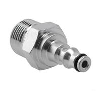 Kit de conexión rápida para lavadora de alta presión para adaptador M14 M22 para LAVOR para Vax - Juego de accesorios de manguera de aleación para lavado a chorro y limpieza de coche, color plateado