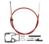 Kit de conjunto de cable de cambio 18-2245, kit de cable de cambio inferior con junta de montaje y herramientas de ajuste para unidades Cobra 1988-1993 con carburador y motor
