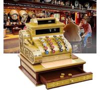 Kit de construcción creativa de colección retro, conjunto de modelos de caja registradora vintage, modelo de caja registradora vintage de bricolaje, forma elegante y digna, for decoración de oficina